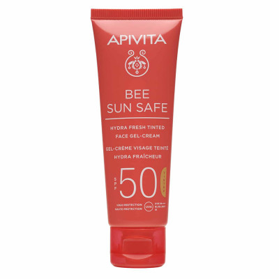 Apivita Bee Sun Safe Ενυδατική Κρέμα-Gel Προσώπου με Χρώμα SPF50 50 ml