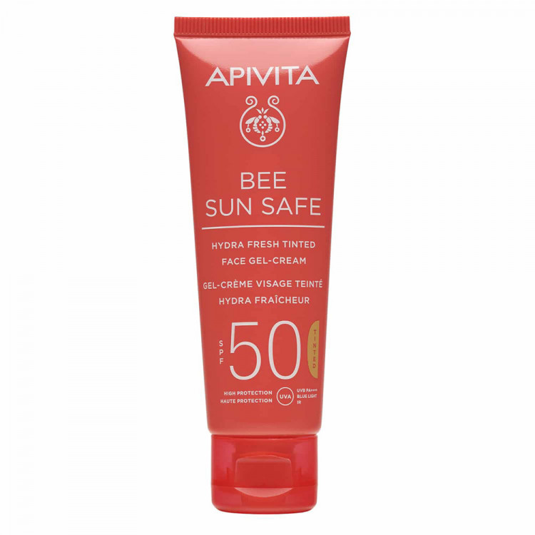 Apivita Bee Sun Safe Ενυδατική Κρέμα-Gel Προσώπου με Χρώμα SPF50 50 ml
