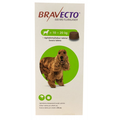 Bravecto Αντιπαρασιτικά χάπια για σκύλους 10-20kg 500mg