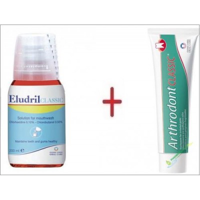 ELUDRIL MOUTHWASH 200ML+ ARTHRODONT PASTA 40GR