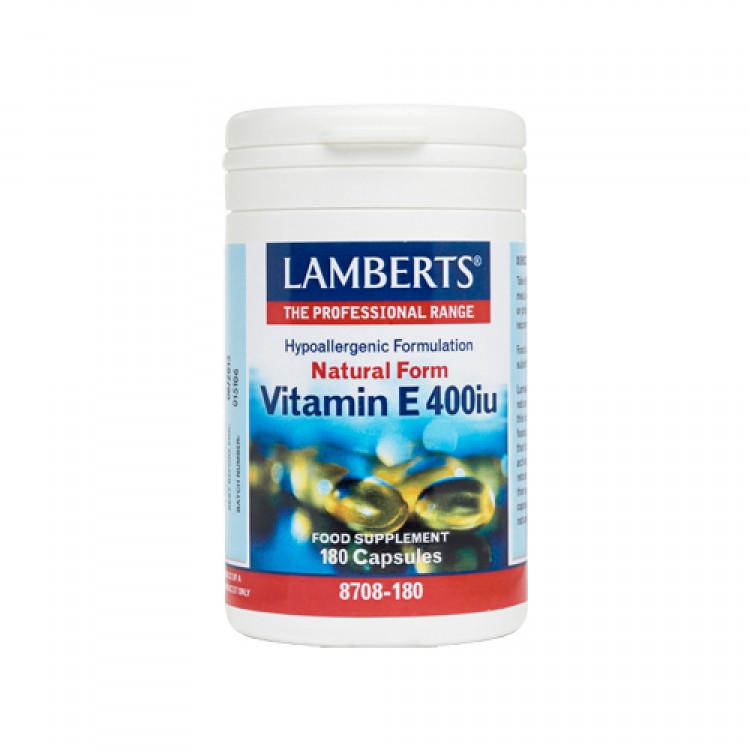 LAMBERTS VITAMIN E 400IU NATURAL 180CAPS