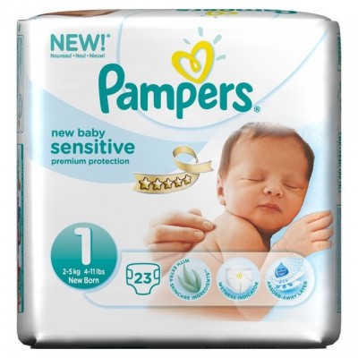 Pampers New Baby Sensitive No 1 (2-5kg) 39τμχ