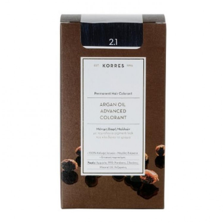KORRES ARGAN OIL ADVANCED COLORANT 2.1 ΜΑΥΡΟ ΜΠΛΕ ΦΥΣΙΚΟ KORRES ARGAN OIL ADVANCED COLORANT 2.1 ΜΑΥΡΟ ΜΠΛΕ ΦΥΣΙΚΟ