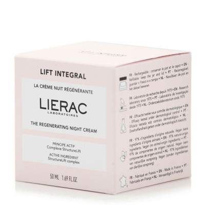 Lierac Lift Integral Κρέμα Προσώπου & Λαιμού Νυκτός με Υαλουρονικό Οξύ για Αντιγήρανση & Σύσφιξη 50ml