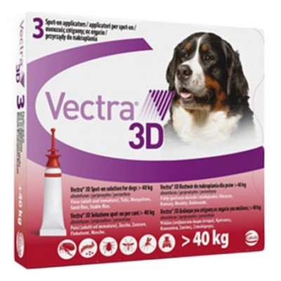 VECTRA 3D Για Σκύλους,40+kg, συσκευασία με 3 αμπούλες